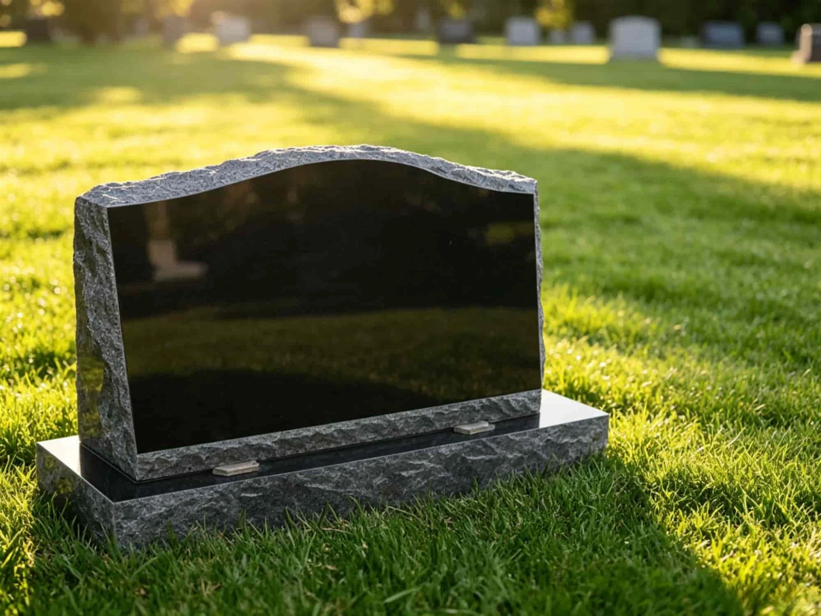 Slant Monument Black Granite Headstone Slant Monument Black Granite Headstone
