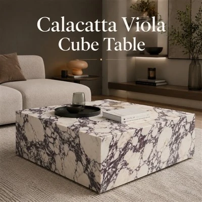 Calacatta 대리석 커피 테이블